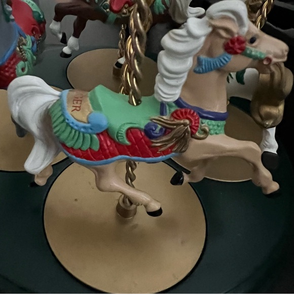 Hallmark Ornament 1989 Carousel Display Horses 1st 2nd 3rd 4th Stand Christmas - Picture 7 of 16